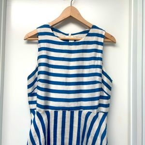 Striped blue and white Harpa dress.